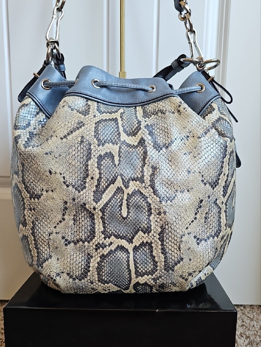 Coach 2011 Madison Marielle Python Drawstring Bucket Bag 17019 EUC - Picture 6 of 12